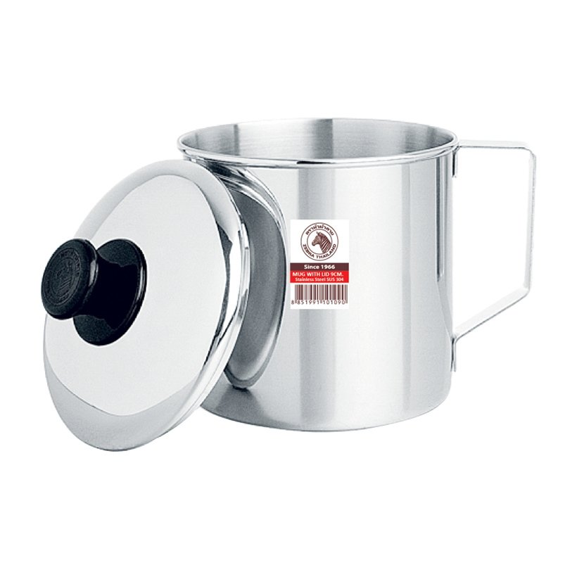 Ca nước Inox có nắp 14cm - 110114 Zebra Thái Lan-2000ml