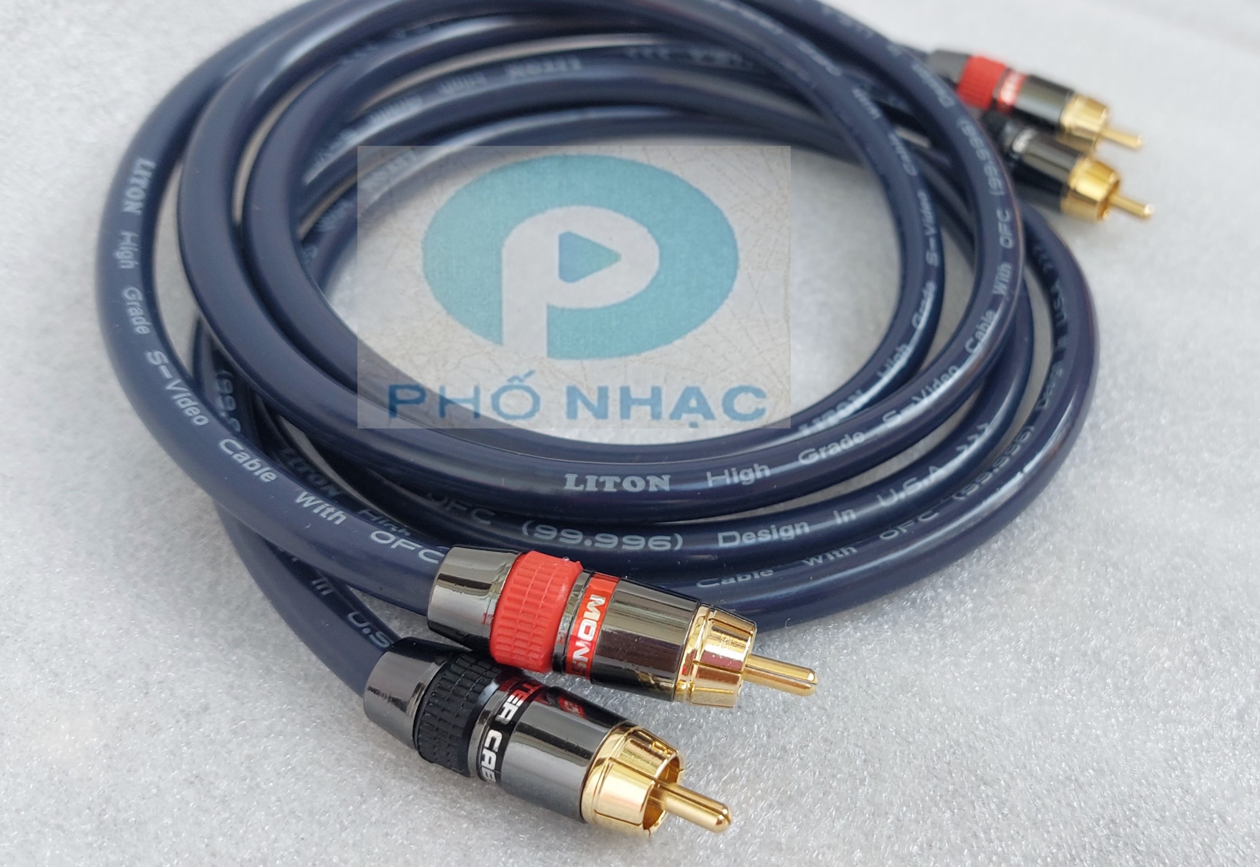 Cặp dây AV (RCA) đầu jack Monster | dây tín hiệu âm thanh bông sen loại cao cấp | Dây AV 4 đầu loại tốt | dây tín hiệu av | cáp AV, dây hoa sen, dây bông sen.