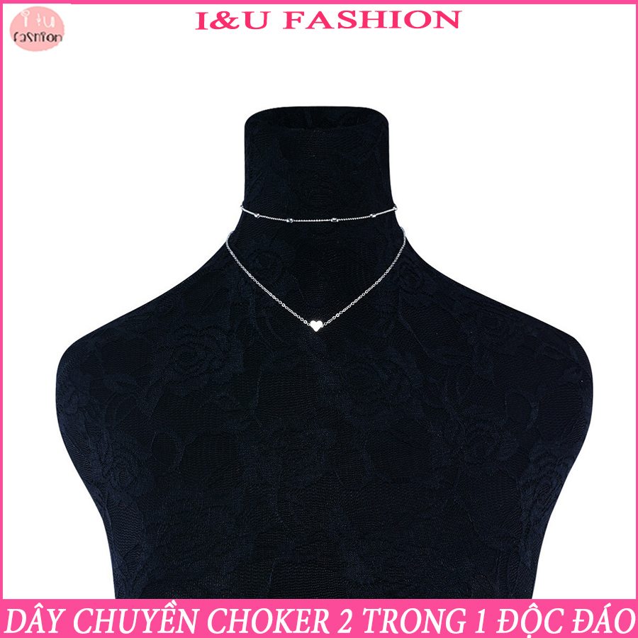 Dây chuyền Vòng cổ 2 lớp Choker dây mảnh kiểu dáng hiện đại độc đáo phong cách thời trang , dễ phối đồ cho các cô gái VC-29