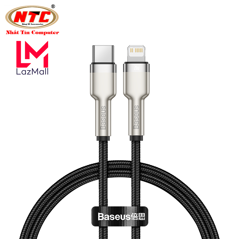 Cáp sạc nhanh và truyền data Baseus Cafule Series Metal CATLJK 20W TypeC to Lightning - Hãng phân phối chính thức (3 kích thước tùy chọn) Nhat Tin Authorised Store