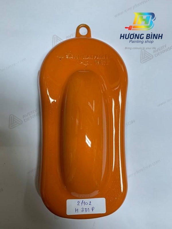 Sơn xịt Samurai màu Cam Ngọc Trai - H351P (cần sử dụng với nền màu Trắng để lên được màu chuẩn và đẹp)
