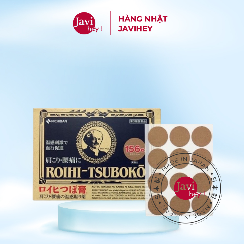 Miếng dán huyệt đạo nhật bản giảm đau nhức roihi tsuboko hộp 156 miếng