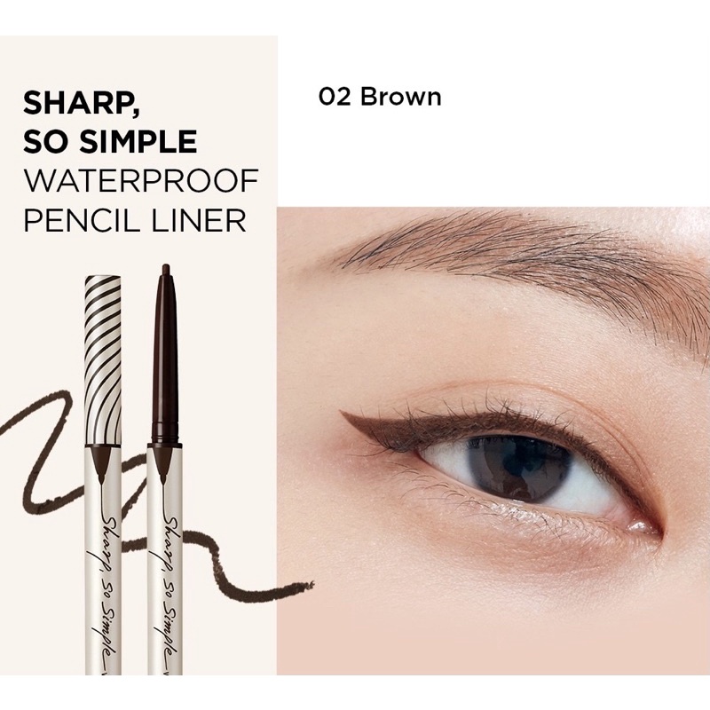 Chì kẻ mí mắt Clio Sharp So Simple Waterproof Pencil Liner dạng sáp chính hãng