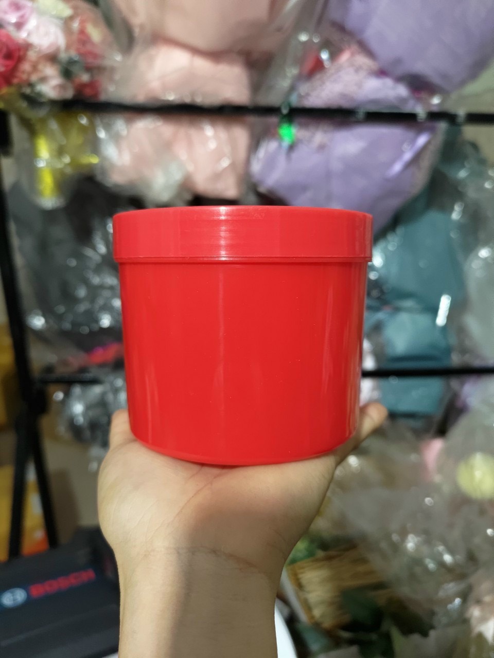 Hủ 500gr màu cam (tặng muỗng múc kem)