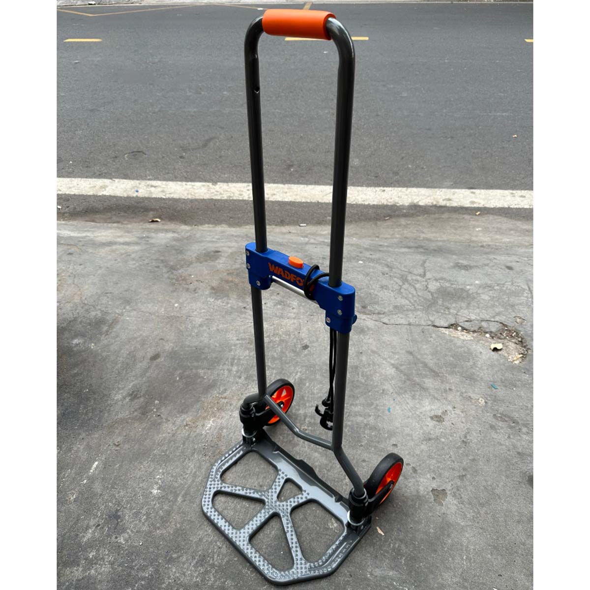Xe đẩy hàng gấp gọn 2 bánh WADFOW tải trọng 60-100kg, xe kéo hàng gấp gọn đa năng, ống thép tấm thép cứng cáp chắc chắn