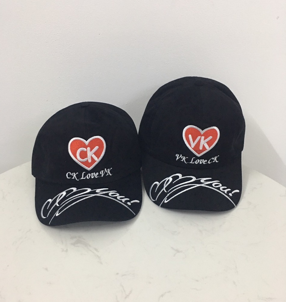 COMBO 2 Nón lưỡi trai, nón kết  tình nhân VK LOVE CK (nón cặp)