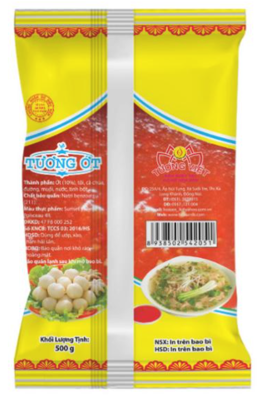 Tương Ớt Gói 500g