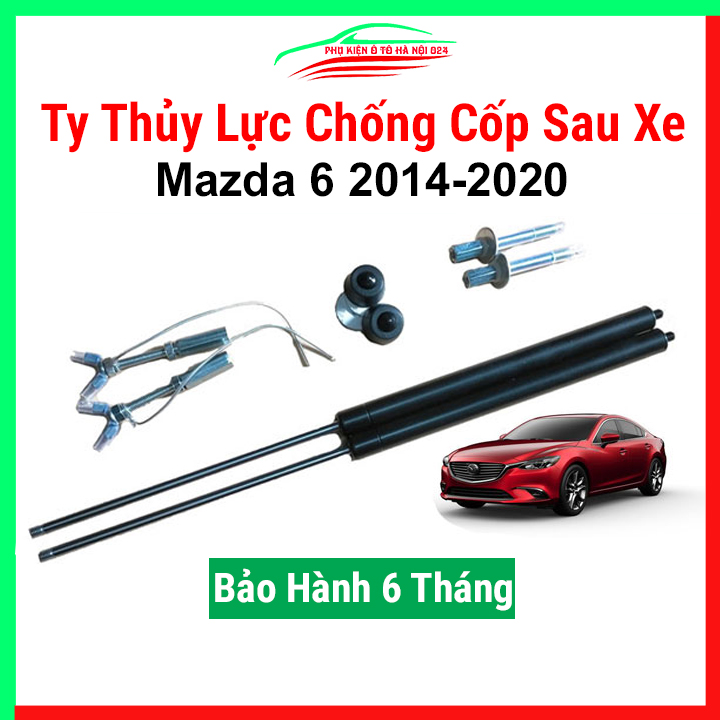 Bộ 2 ty thủy lực mở cốp ô tô Mazda 6 2014-2020, ben hơi trợ nâng, chống cốp sau xe kèm phụ kiện lắp