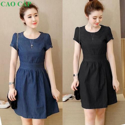 CAO CẤP Đầm Jean Xòe Dịu Dàng V3021 (Hết xanh)