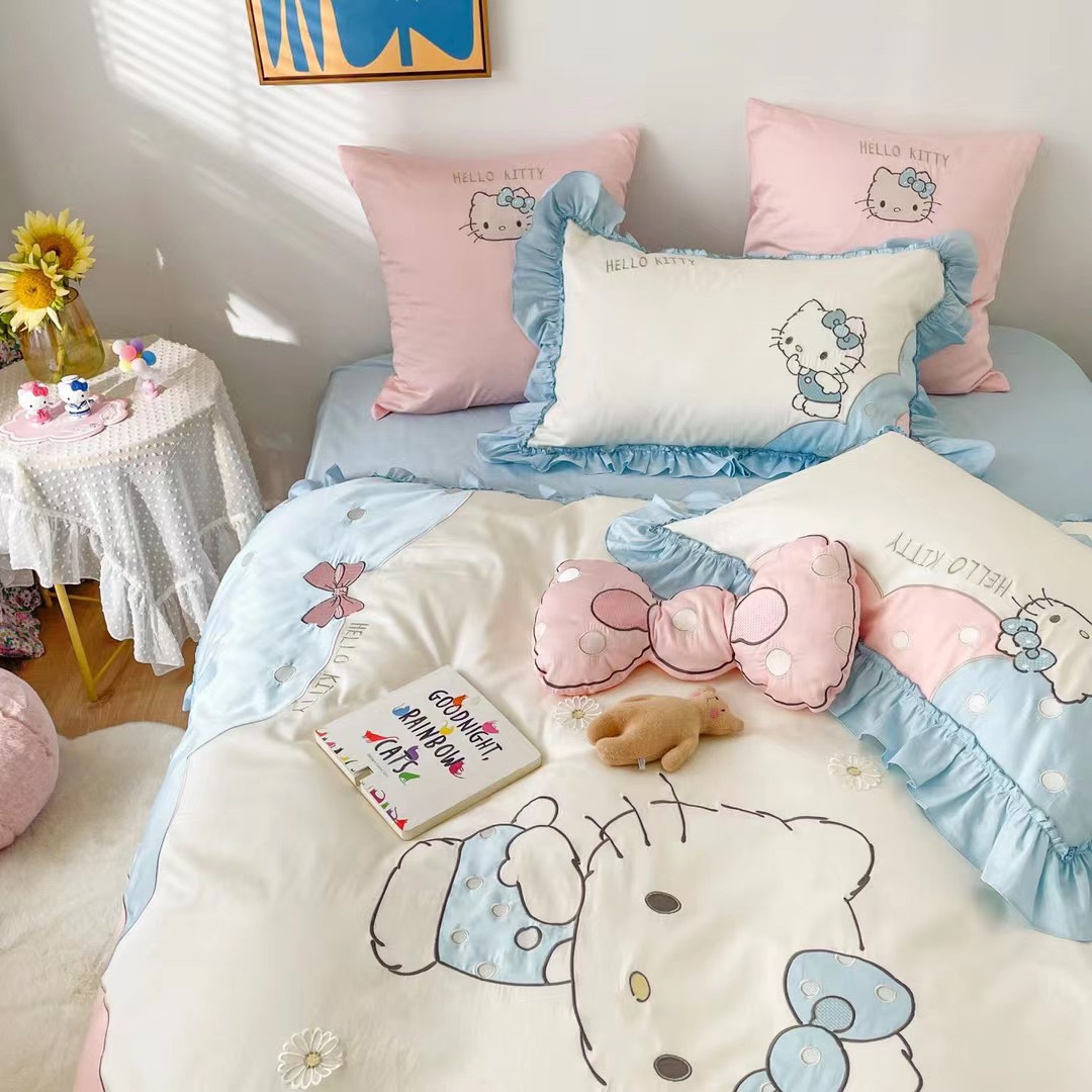 🎀 Bộ chăn ga gối lụa Hello Kitty 🎀