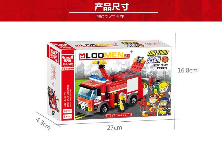 Lego xe cứu hỏa 206 chi tiết