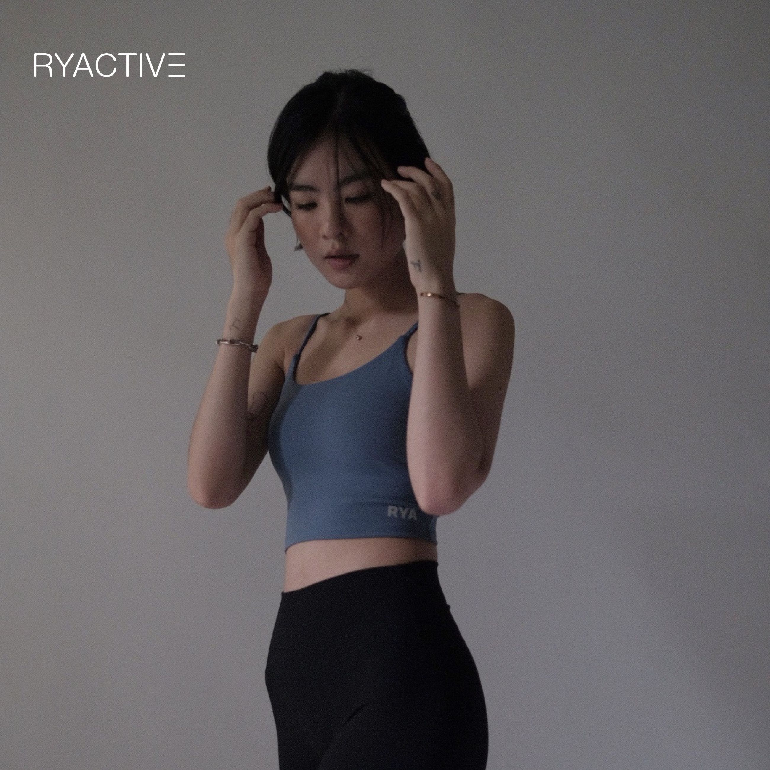 Áo ngực thể thao RYACTIVE -  STRAPPY CROPTANK Blue