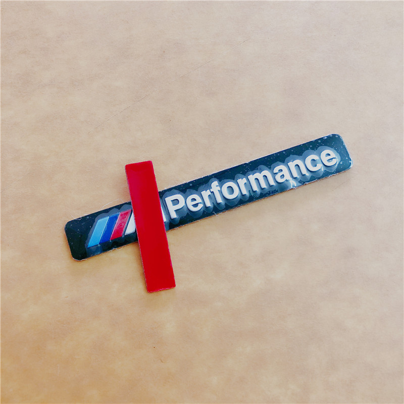 Tem decal trang trí bmw chữ m performance chất liệu nhôm 8.5cm