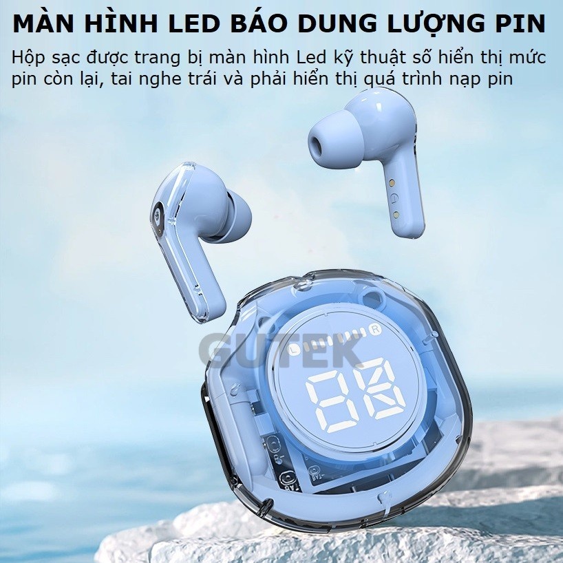 ( Tai Ngeh rẻ ) Tai Nghe Bluetooth Không Dây KY9 Ultrapods Pro V5.3 Cảm Ứng Âm Thanh Hifi Màn Hình Led Có Mic Đàm Thoại