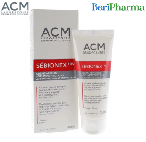 ACM Kem dưỡng ẩm, giảm mụn, mờ vết thâm Sebionex Trio Anti-Imperfection Soothing Cream 40ml