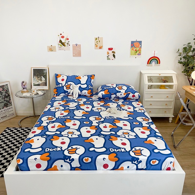 Bộ ga giường poly cotton ree bedding đủ size nệm 1m2, 1m4, 1m6, 1m8 plc146