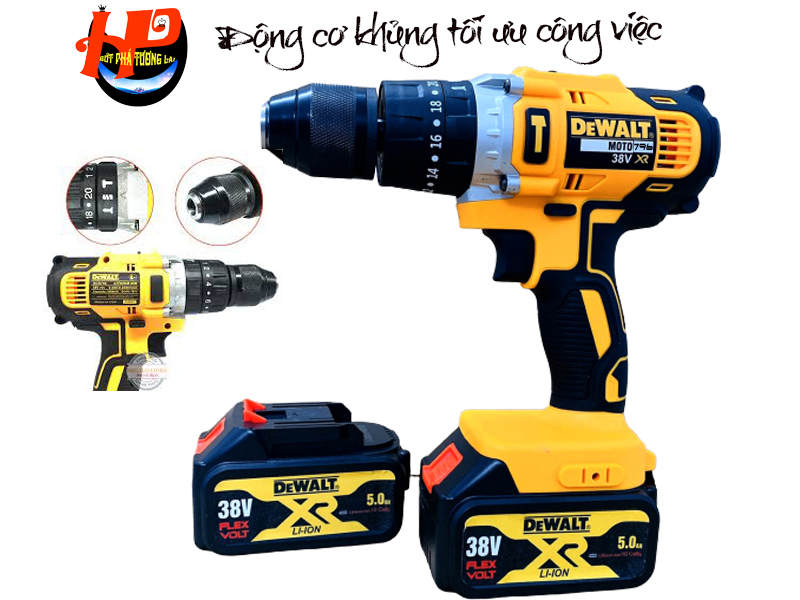 May khoan vit chạy Pin 38V Dewalt