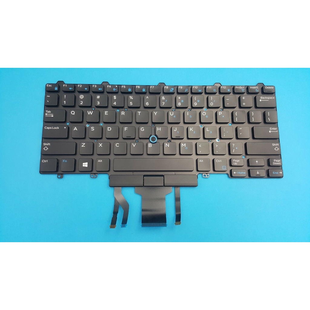 Bàn phím laptop dell latitude e7450 e5450 e5470 e549 e7450 e7470 e7480 e7490 loại có nút chuột trái phải và nền led
