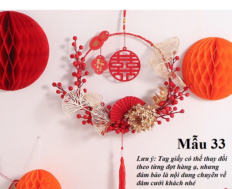 Set trang trí cửa phòng cưới, phòng tân hôn