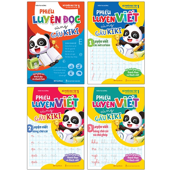 Fahasa - bộ sách phiếu luyện đọc luyện viết cùng gấu kiki