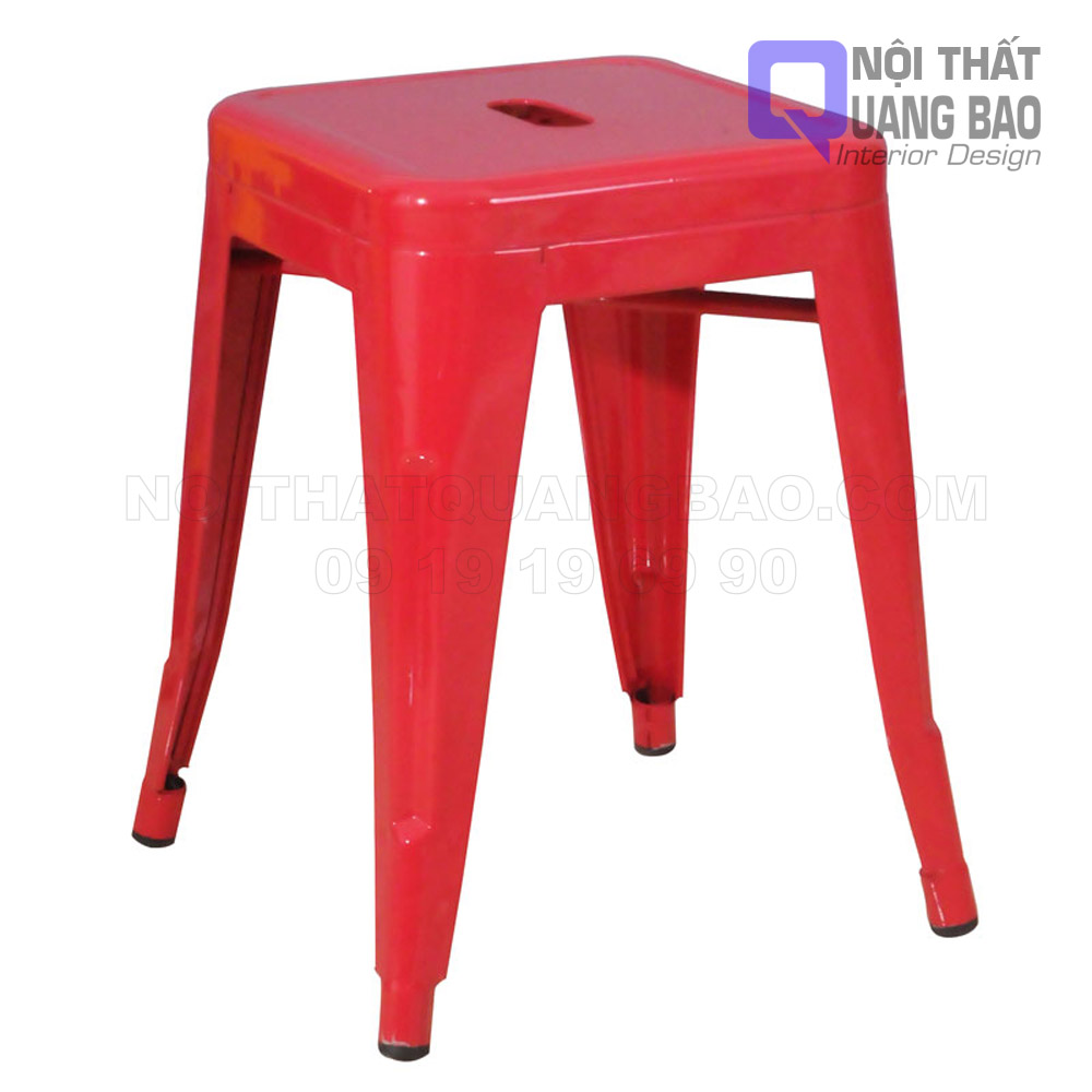 (HCM)Ghế Tolix Sắt Sơn Tỉnh Điện Có Lưng Tựa (QB-GTL04)