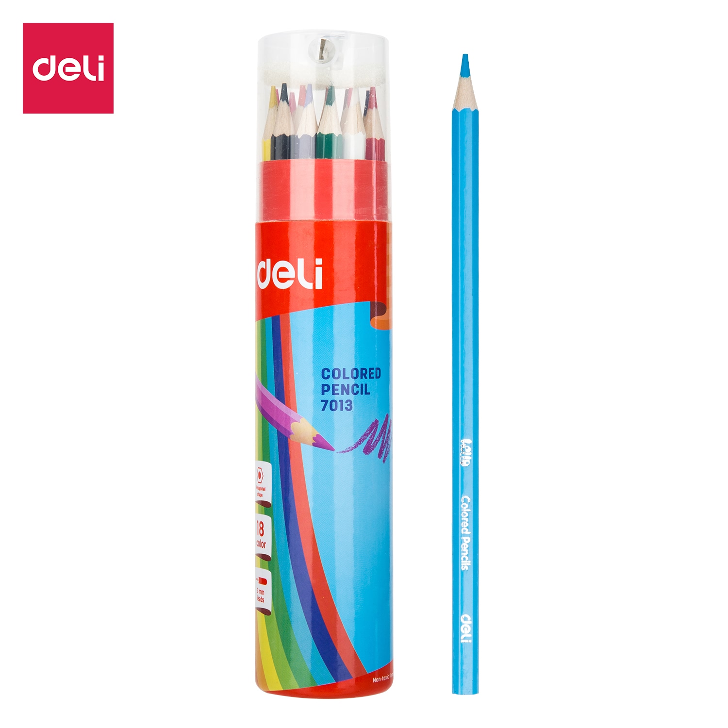 DELI - màu vẽ, hội họa bút tô màu 7012/7013/7014/7015 cốc chì màu học sinh