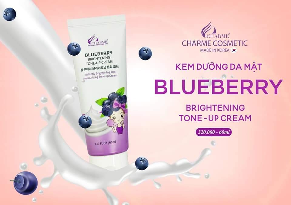 [HCM]Kem face dưỡng trắng da jeju blueberry & saffon brightening tone up cream