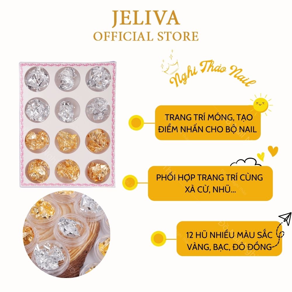 Giấy nhún nail vàng bạc