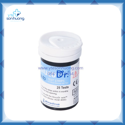 Que thử đường huyết GlucoDr Plus AGM-4000 (lọ 25 que)
