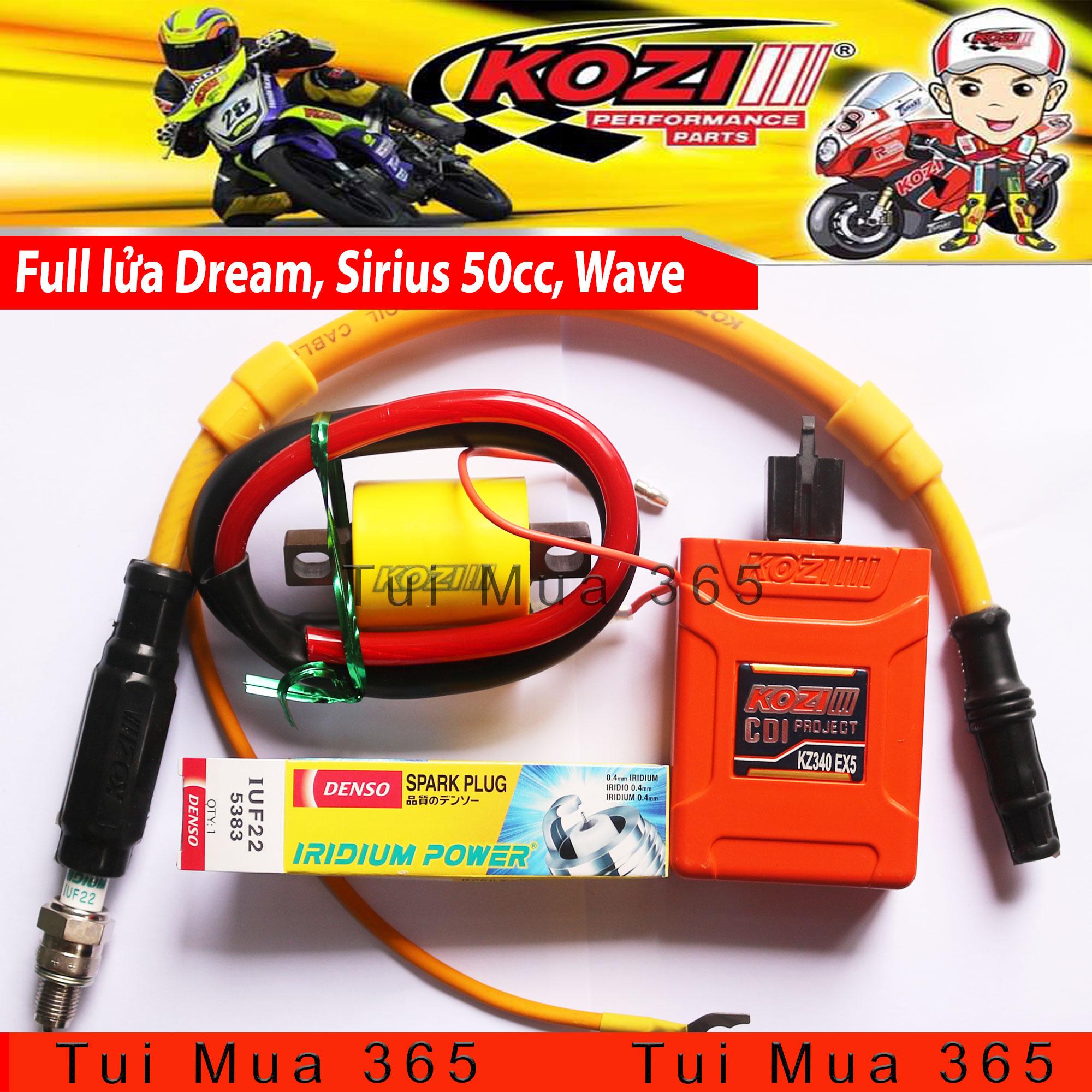[HCM]Full Bộ Lửa Kozi cho Dream Wave 100 Sirius 50cc Elegant 110cc