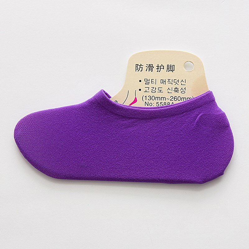 [1 Pair/ 1 Đôi]Tất Lười Mang Giày Thể Thao Chống Trượt Dày Đẹp Thời Trang Phong Cách Hàn Quốc Woman Ankle Invisible Nonslip Loafer Boat Liner Cotton Socks Comfortable Socks Women Accessories Various Colors