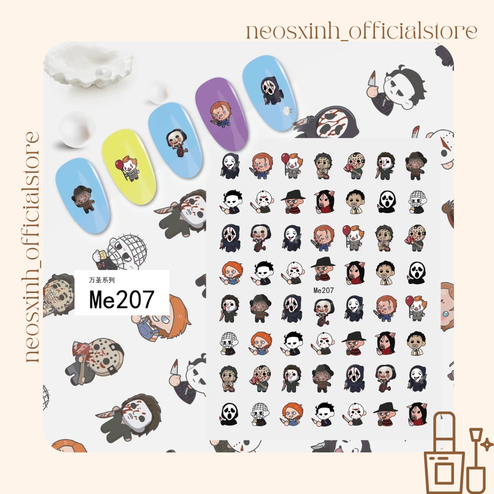 Sticker Dán Móng Tay Halloween - Hình Dán Móng - Neosxinh Nails
