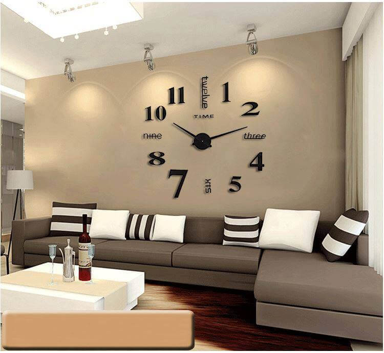 Đồng hồ dán tường 3D siêu đẹp hiện đại