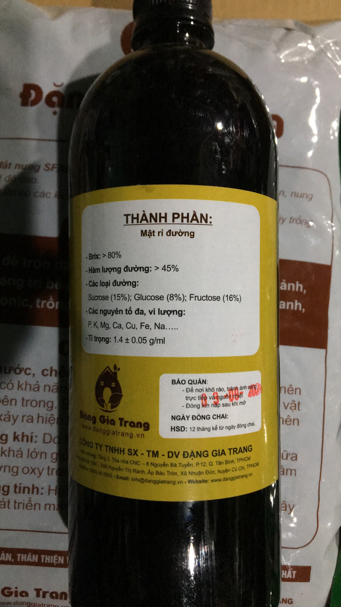 MẬT RỈ ĐƯỜNG SFARM 1 Lít
