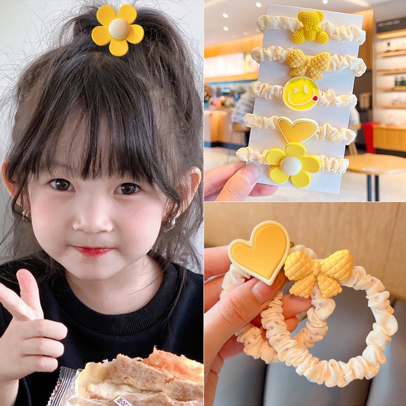 Set 5 dây cột tóc vải cao cấp siêu xinh cho bé SDV - Dây buộc tóc