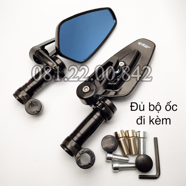 [Màu đen]  1 đôi gương gù gắn chân gương xe máy