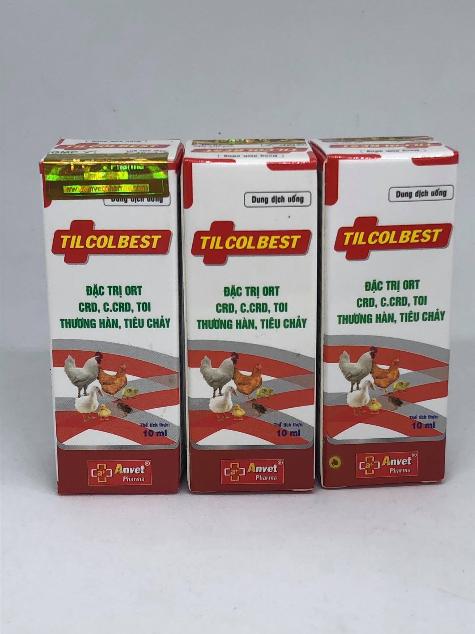 [HCM]Combo 3 lọ TILCOLBEST đặc t.rị cac van de ve ho hap cho gà - Chai 10ML