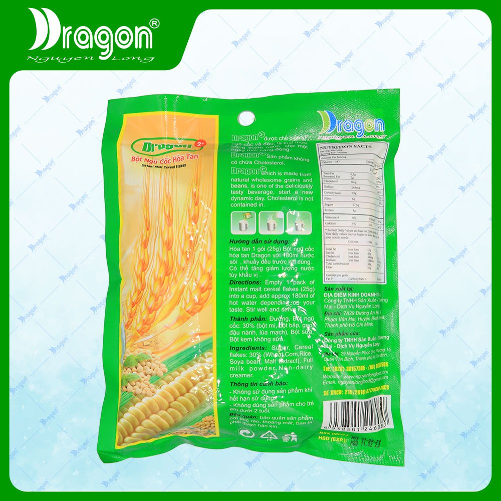 Bột Ngũ Cốc DRAGON (20gói x 25g)