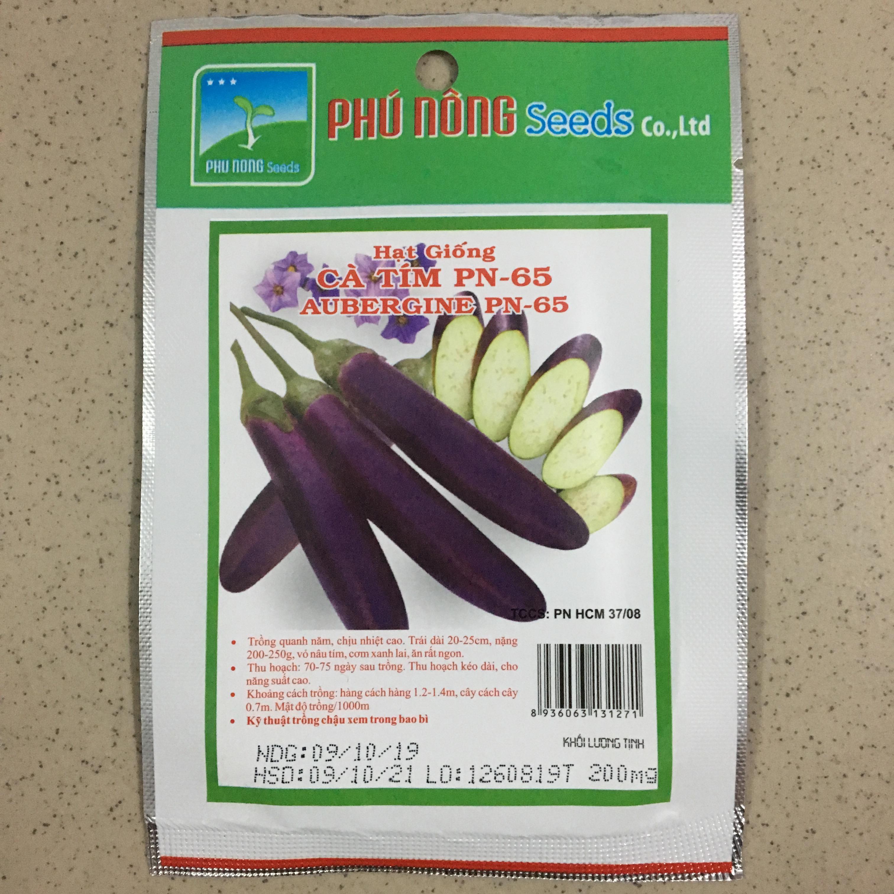 HẠT GIỐNG CÀ TÍM DÀI GÓI 1000MG