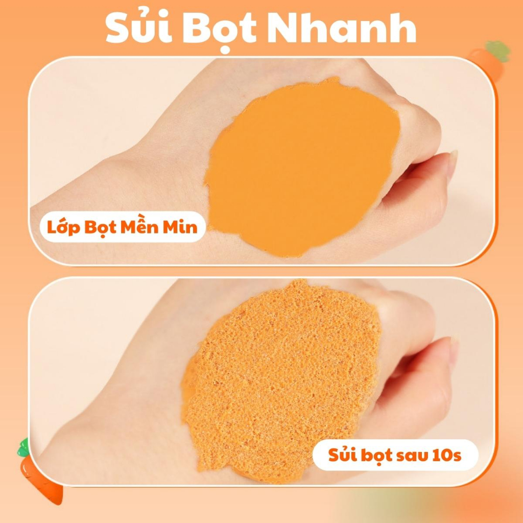 Mặt Nạ Sủi Bọt Thải Độc Cà Rốt Hộp 12 Gói