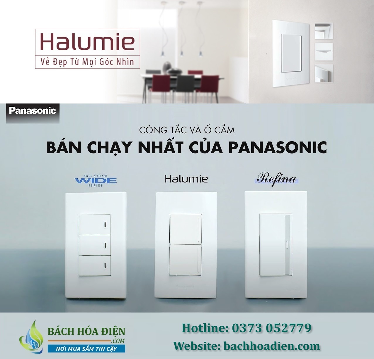 Mặt dùng cho thiết bị Panasonic Halumie