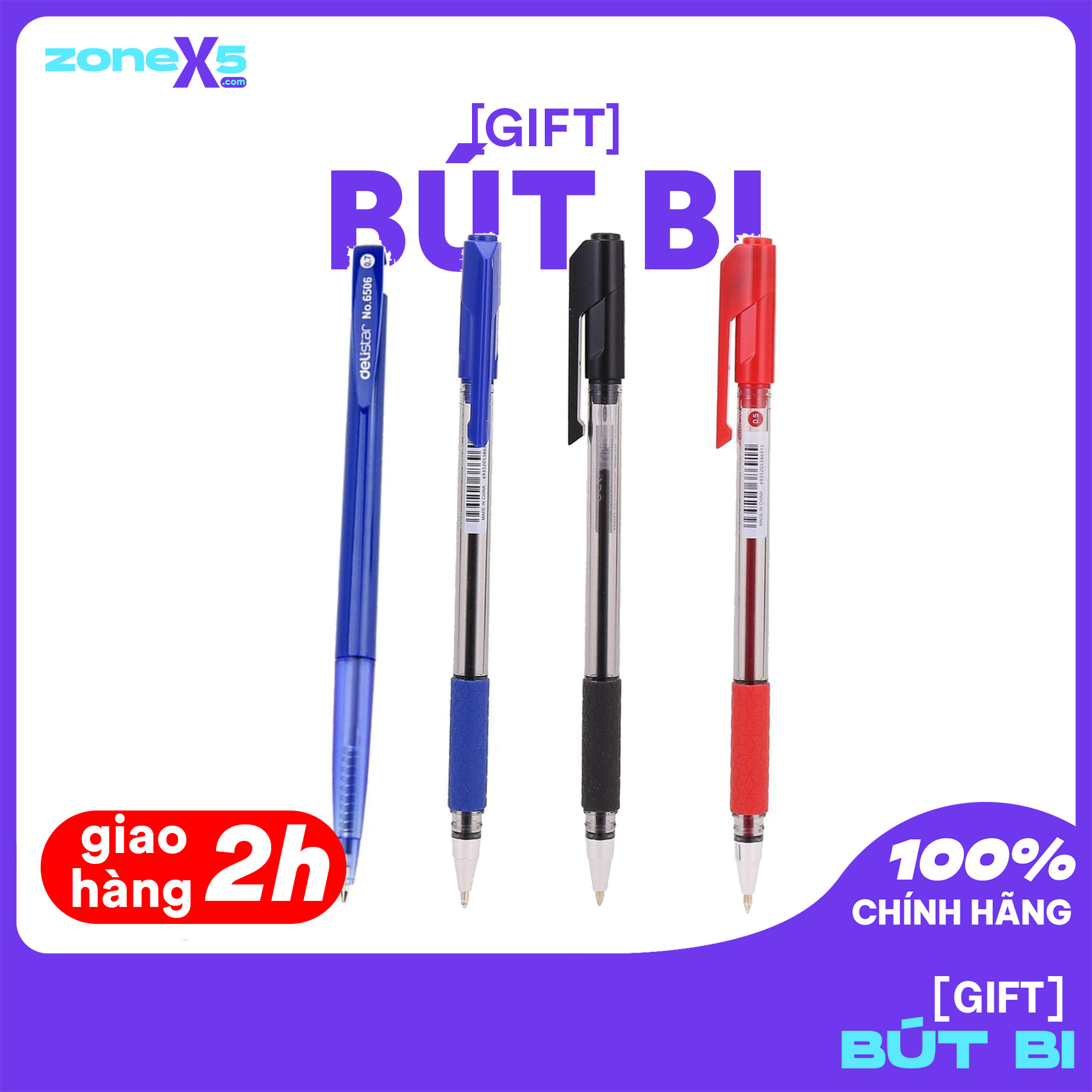 [GIFT]  Bút bi dầu (giao bút ngẫu nhiên)