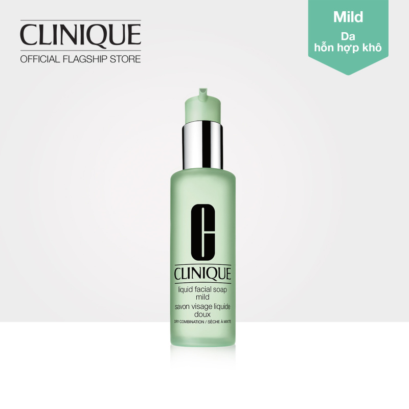 Sữa rửa mặt cho da khô và da hỗn hợp Clinique Liquid Facial Soap Mild With Pump - Cleanser 200ml cao cấp