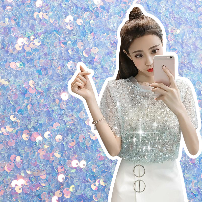 Vải nhung kim sa hạt 5mm co giãn 4 chiều,TháiMaiTM