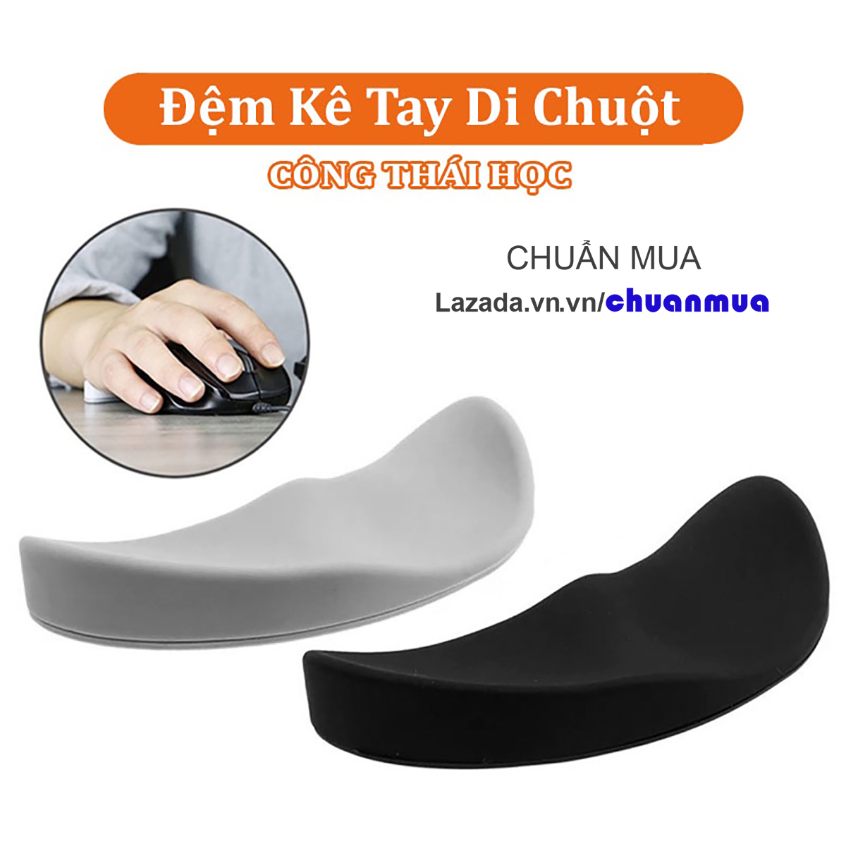 Ergonomic Mouse Rest Pad Mouse Wrist Rest (Silicon Mouse Pads Anti-fatigue Gaming Wrist Pads Super Smooth)