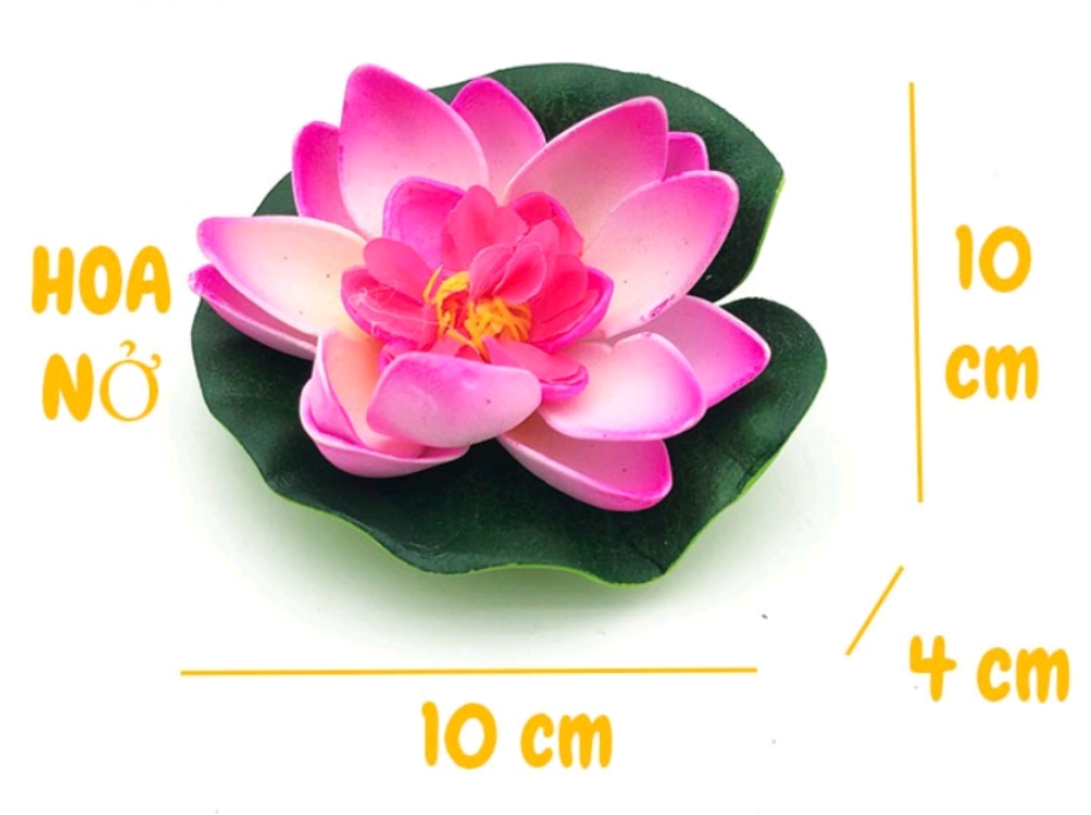Hoa Sen giả Thả Nước Thả Bát 18 15cm trang trí Tiểu Cảnh vườn hồ