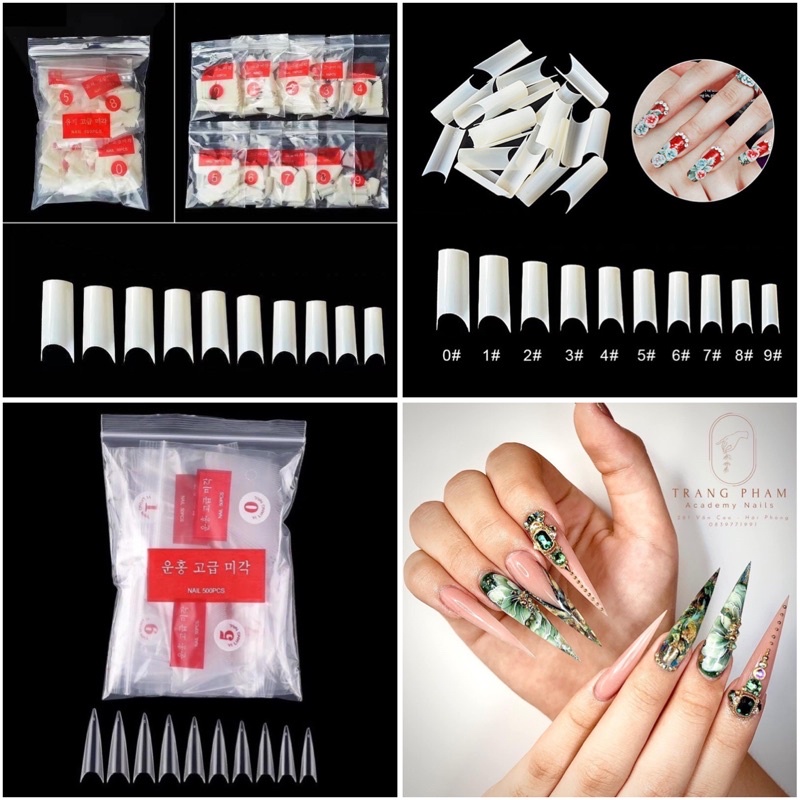 Móng típ tre đủ phom nối đắp gel bột Nail chuyên dụng