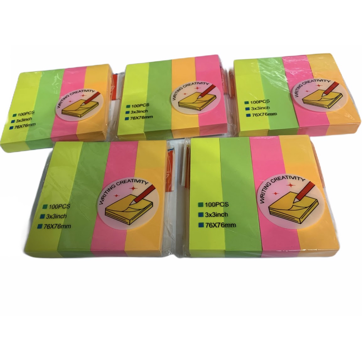 Giấy note dạ quang 4 màu No.GS-02