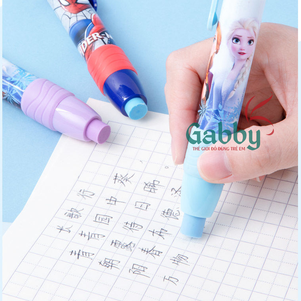 SET 2 GÔM BẤM KÈM LÕI DISNEY (HELLO KITTY/ SPIDERMAN/ ELSA) - GABBY STORE