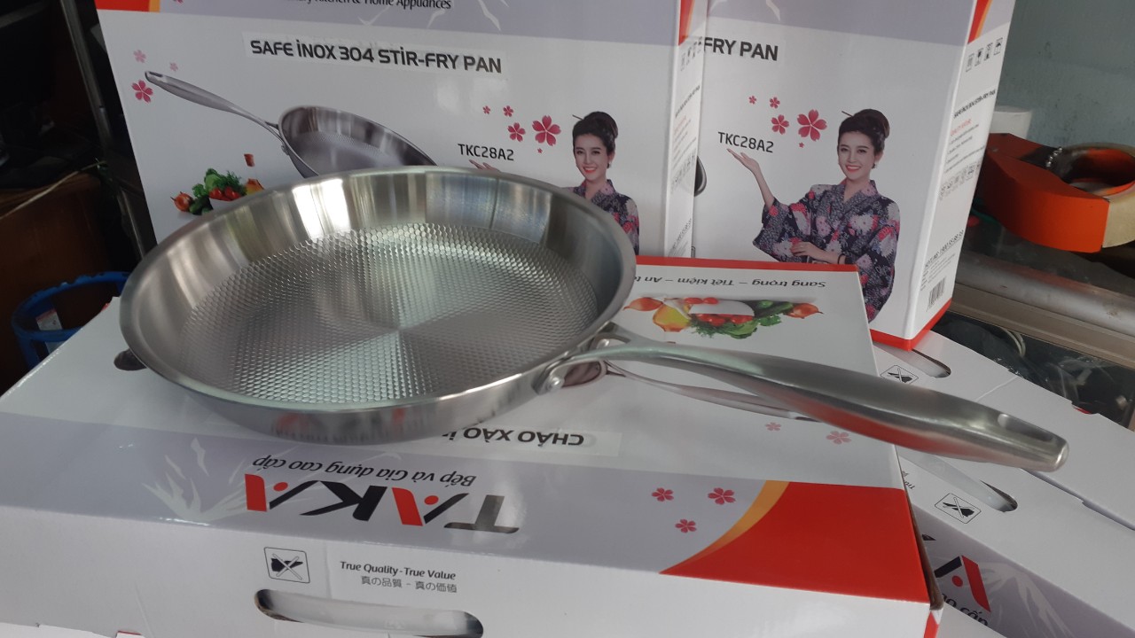 CHẢO XÀO INOX TAKA TKC28A2
